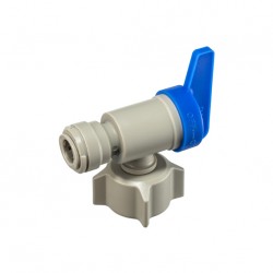 Valvola di arresto a gomito Ø tubo - filetto BSP 3/8" x 1/2"