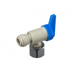 Elbow Stop Valve OD Tube - BSP Thread (brass nut) 3/8" x 1/2"