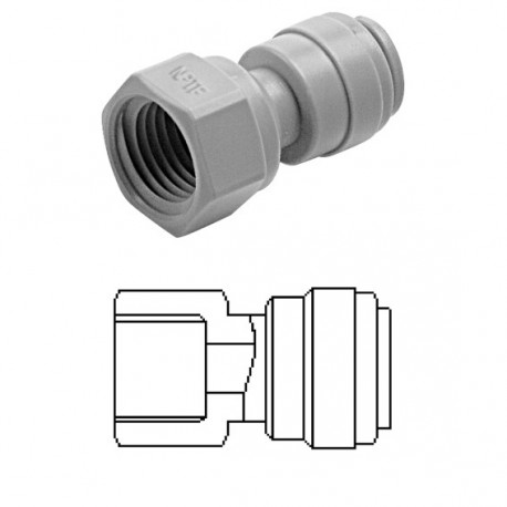 Terminale diritto femmina Ø tubo - filetto NPTF 1/4" x 1/8