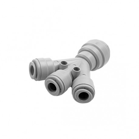 Three way divider OD Tube inlet - OD Tube outlet 3/8" x 3/8"