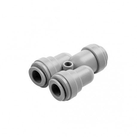 Two way divider OD Tube inlet - OD Tubes outlet 1/4" x 1/4"