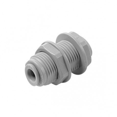 Bulkhead connector with plastic ring OD tube (Thread Size M) 5/16" x 5/16" (M20XP1.5)