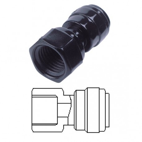 Terminale diritto femmina Ø tubo - filetto BSPT 10MM x 1/8