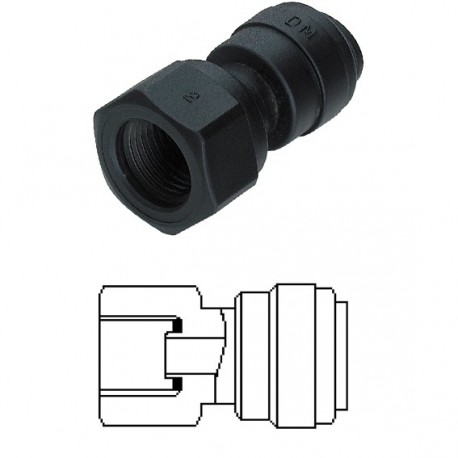 Terminale diritto femmina Ø tubo - filetto UNF (Tipo a Cono) 6MM x 7/16-20