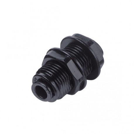 Bulkhead connector with plastic ring OD tube (Thread Size M) 4MM x 4MM (M16XP1)