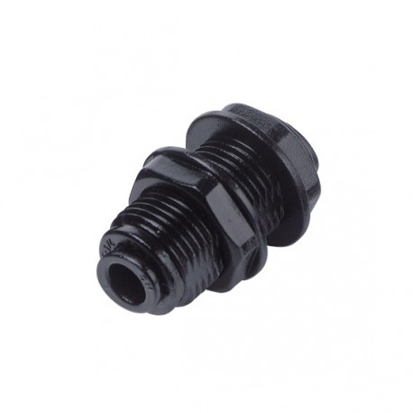 Bulkhead connector with plastic ring OD tube (Thread Size M) 10MM x 10MM (M20XP1.5)