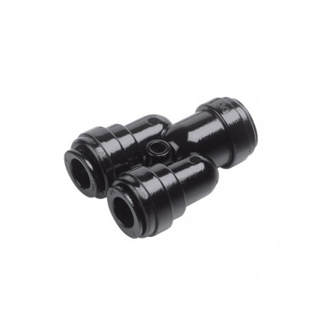Two way divider OD Tube inlet - OD Tubes outlet 12MM x 12MM