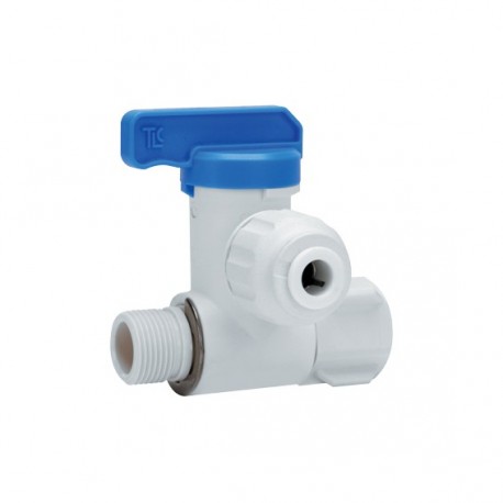 Stop valve Adaptor OD Tube - M. Thread x BSPP 1/4" - 3/8"x3/8"