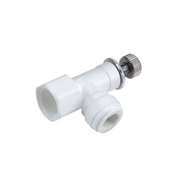 Regolatore flusso a gomito Ø tubo - filetto NPTF 1/4" x 1/4"