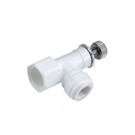 Regolatore flusso a gomito Ø tubo - filetto NPTF 1/4" x 1/4"