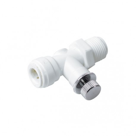 Regolatore flusso a gomito Ø tubo - filetto NPTF 1/4" x 1/4"