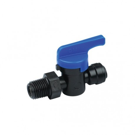 Hand valve Male Connector OD Tube - BSPT Thread 12MM x 1/2"