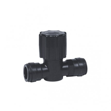 Valvola intermedia a pomello Ø tubo - Ø tubo 15MM x 15MM