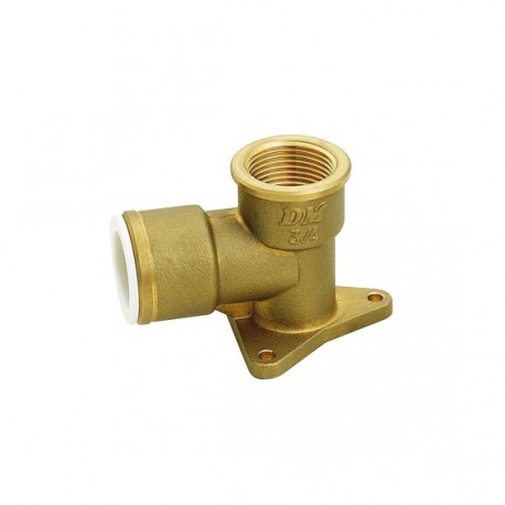 Brass flange elbow OD Tube - BSP(P) thread 15MM x 1/2
