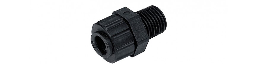 PMCBT/B Straight adaptor Power OD Tube - BSPT thread metric size