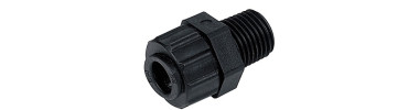 PMCBT/B Terminale diritto Ø tubo power - filetto BSPT misure metriche