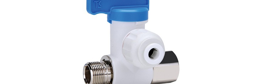 Stop valve Adaptor OD Tube - M.xF. Thread BSPP, USA Brass Shaft