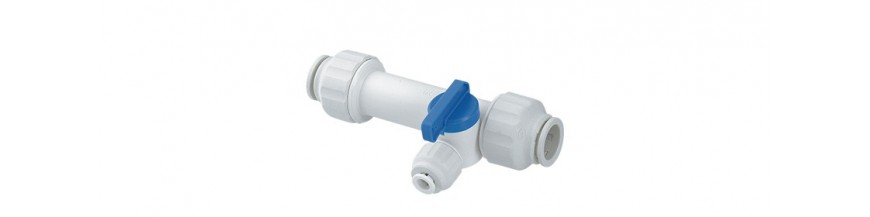 Slip Tee Valve OD Tube x OD Tube - open/close branch valve OD Tube