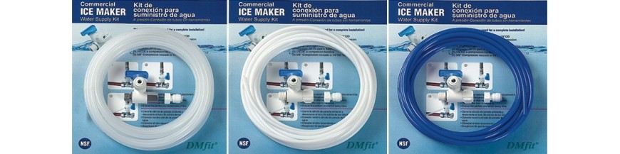 ICE Maker water Supply Kit 3/8" M.xF. Thread - 1/4" open/close valve OD tube