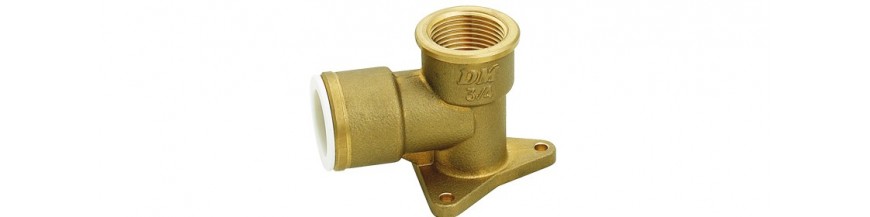 BFEB Brass flange elbow OD Tube - BSP(P) thread
