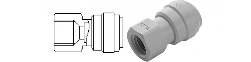 FAUN/G Female adaptor OD Tube - UN thread (V Type)