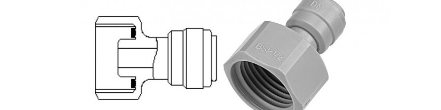 FAB/G Female adaptor OD Tube - BSP thread (Cone Type)