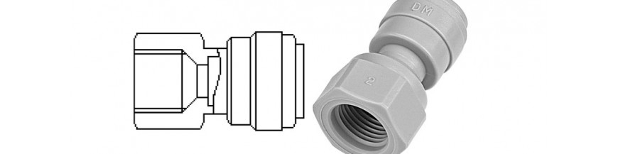 FAUF/G Female adaptor OD Tube - UNF thread (V Type)