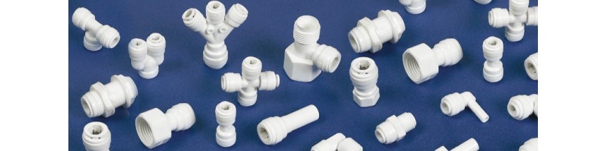Serie bianca raccordi in pollici resina acetalica