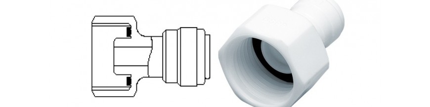 FAB/W Female adaptor OD Tube - BSP thread (Cone Type)