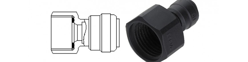 FAB/B Female adaptor OD Tube - BSP thread (Flat Type)