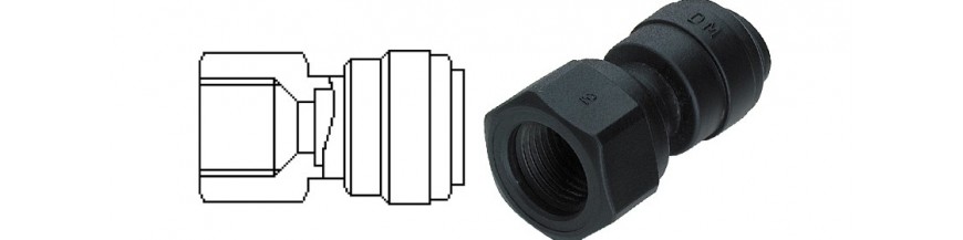 FAUF/B Terminale diritto femmina Ø tubo - filetto UNF (Tipo V)